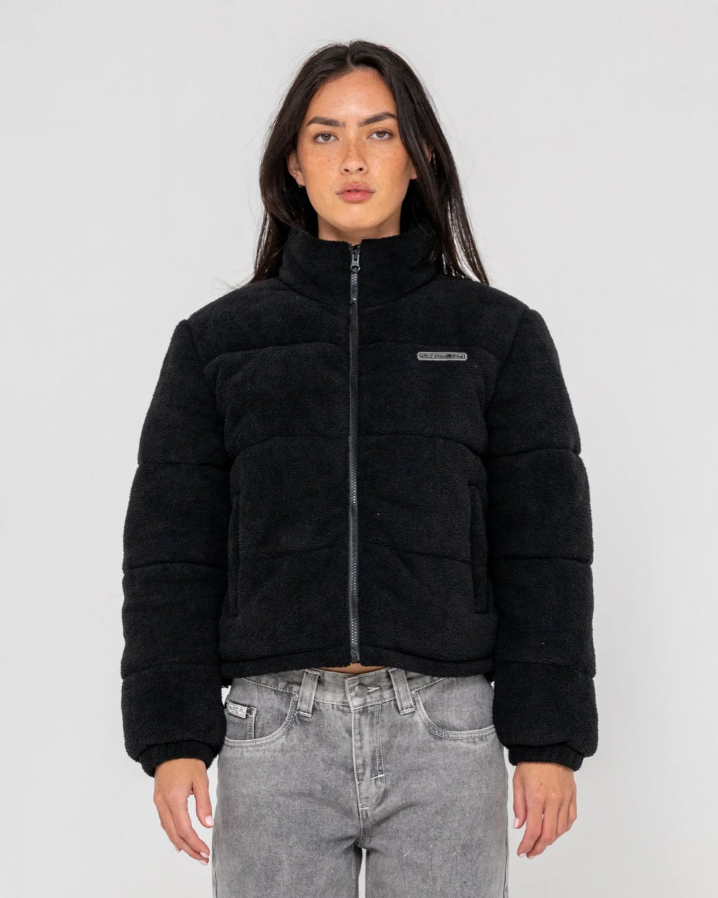 Rusty On And On Polar Fleece Puffer Jacket