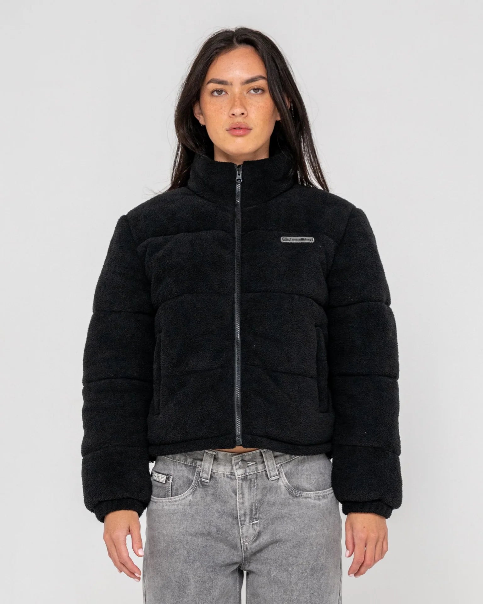 Rusty On And On Polar Fleece Puffer Jacket