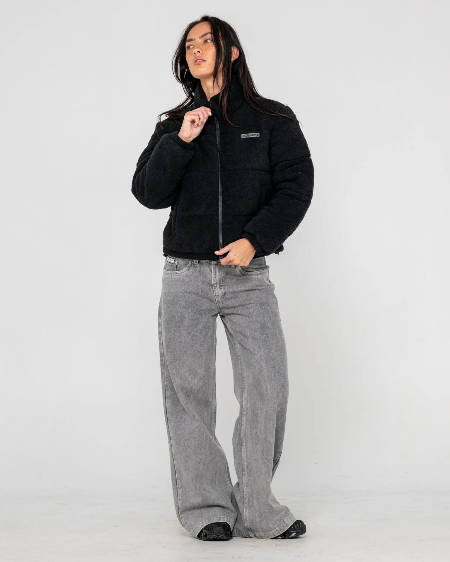 Rusty On And On Polar Fleece Puffer Jacket
