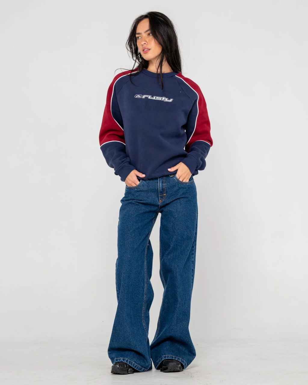 Rusty Wendy Wide Low Rise Jean