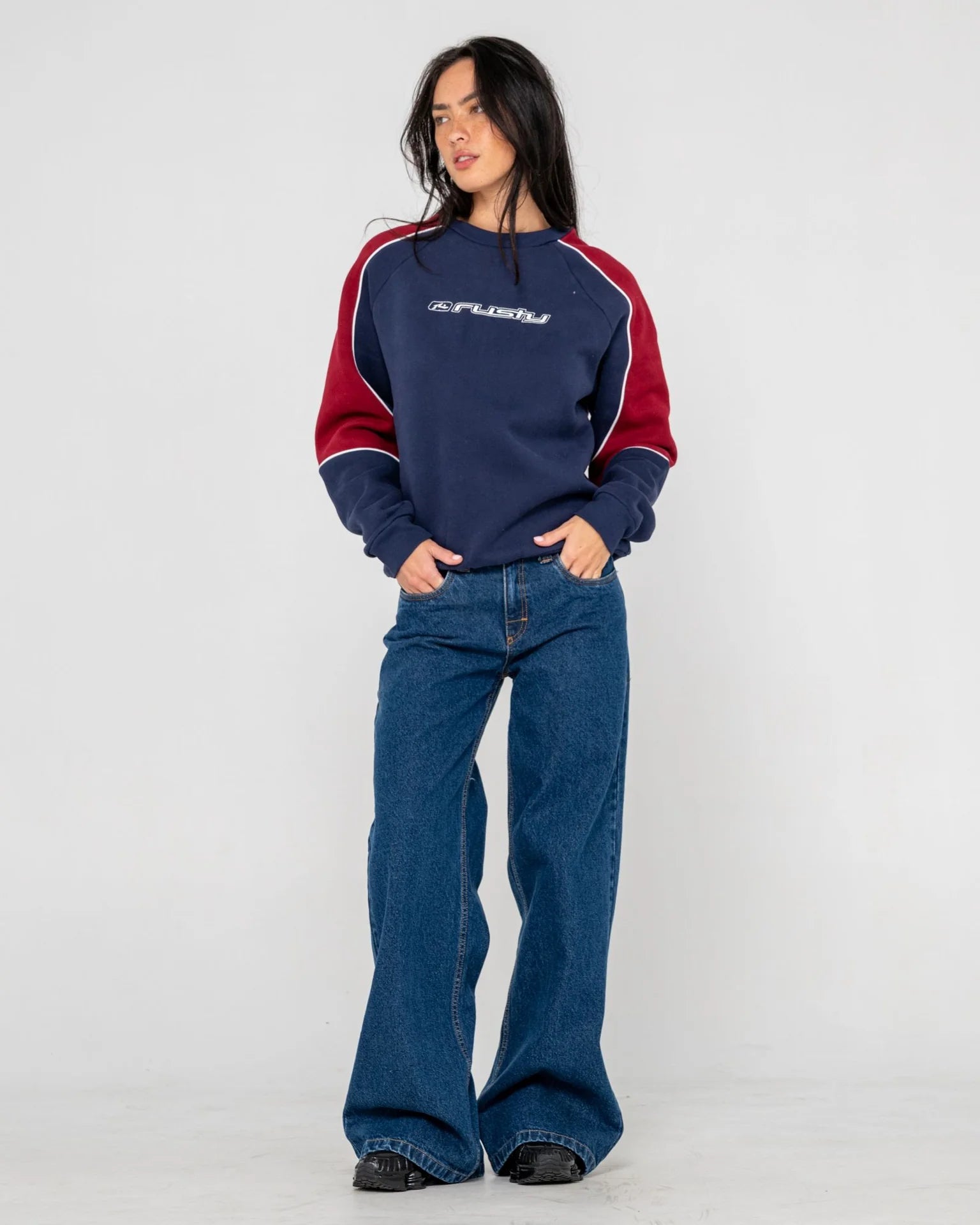 Rusty Wendy Wide Low Rise Jean