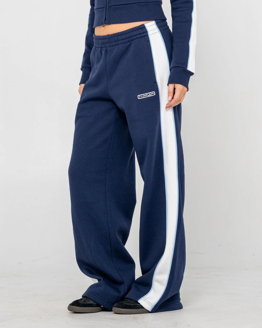 Rusty Retro Lines Wide Leg Trackpant
