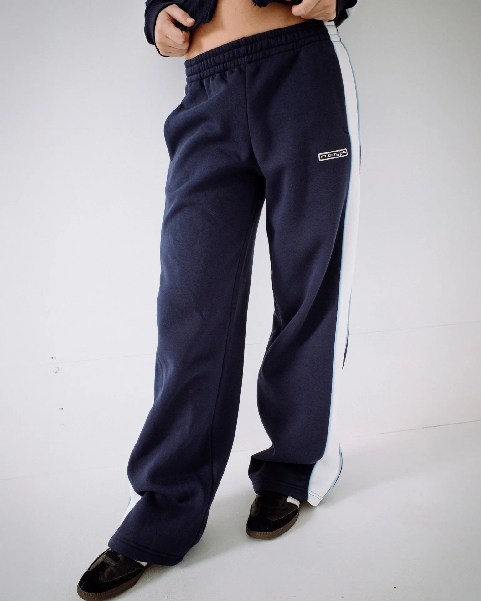 Rusty Retro Lines Wide Leg Trackpant