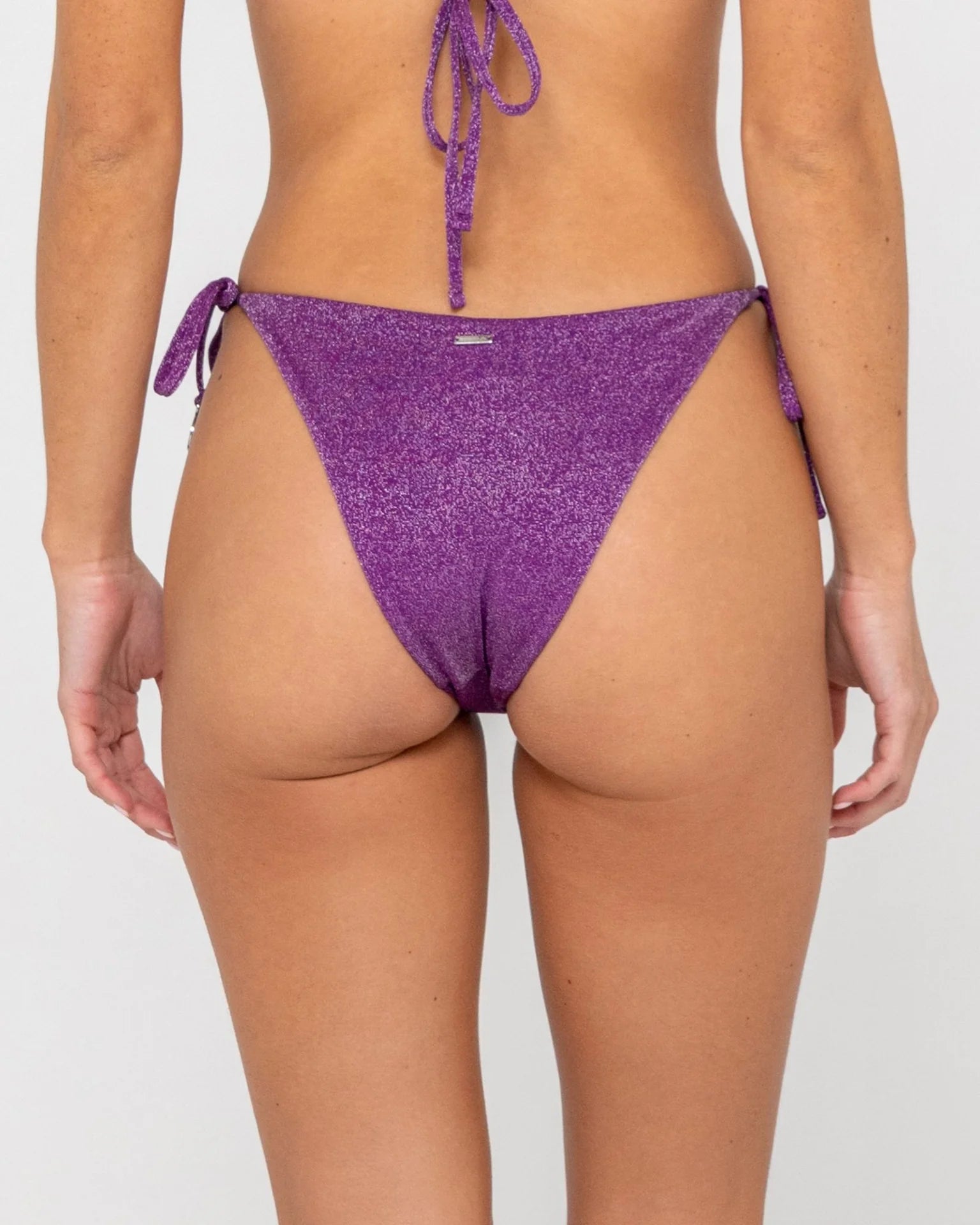 Rusty Shimmy Side Tie Midi Bikini Bottom