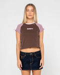 Rusty Bradley Raglan Baby Tee