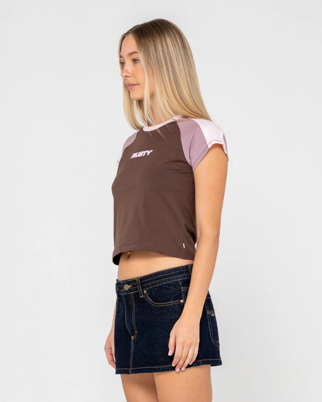 Rusty Bradley Raglan Baby Tee