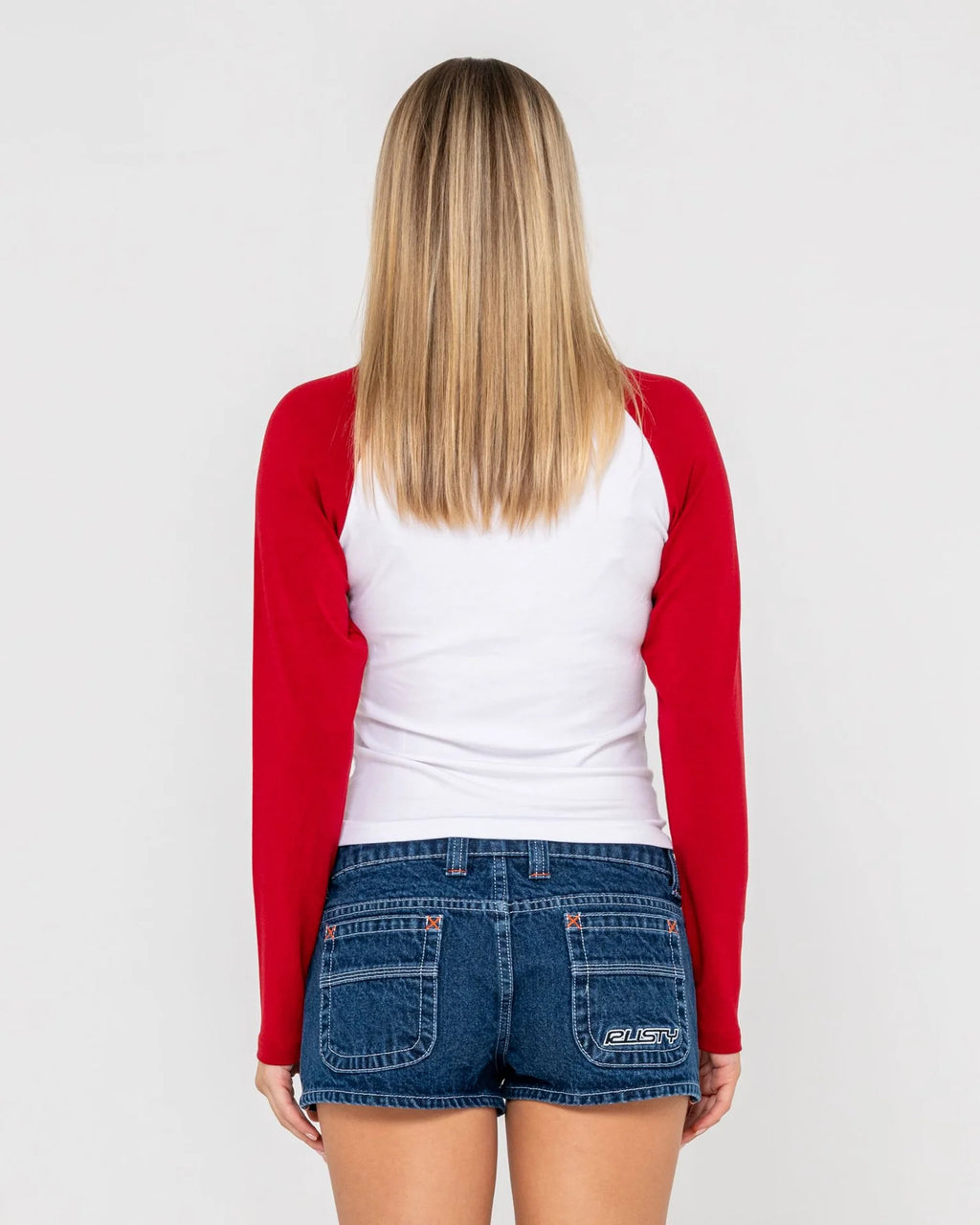 Rusty Devil Raglan Long Sleeve Tee