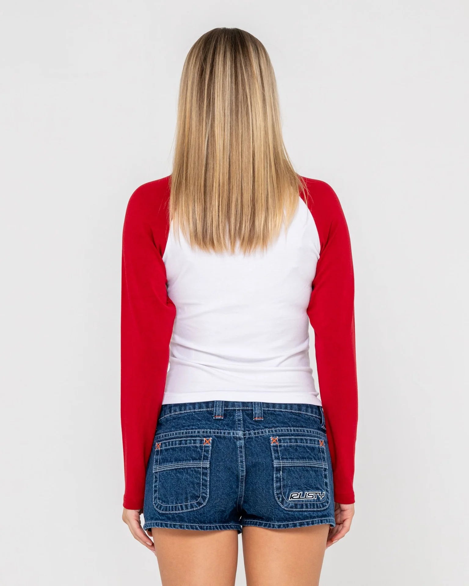 Rusty Devil Raglan Long Sleeve Tee