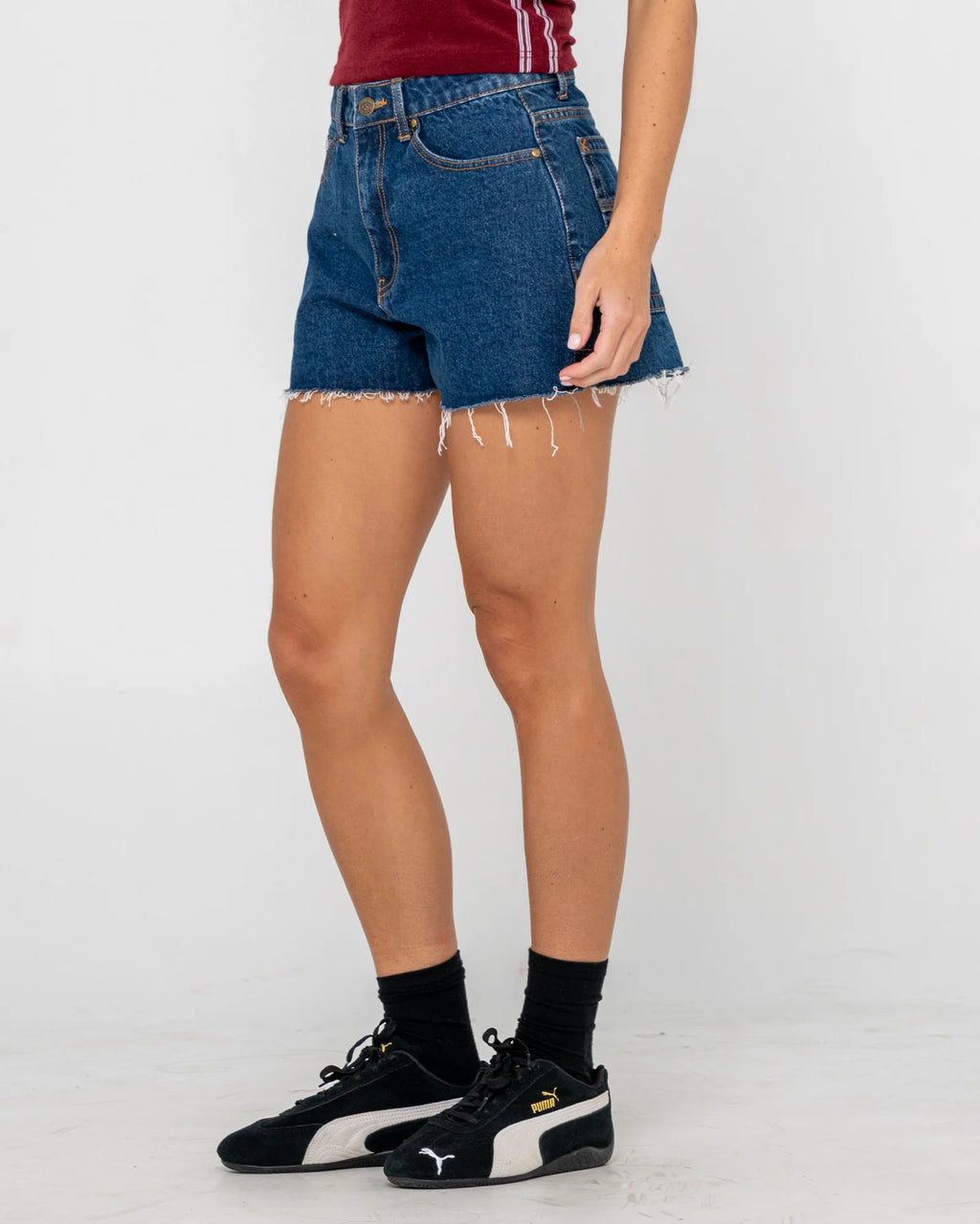 Rusty Penny Kick Flare Denim Short