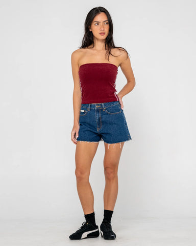 Rusty Penny Kick Flare Denim Short