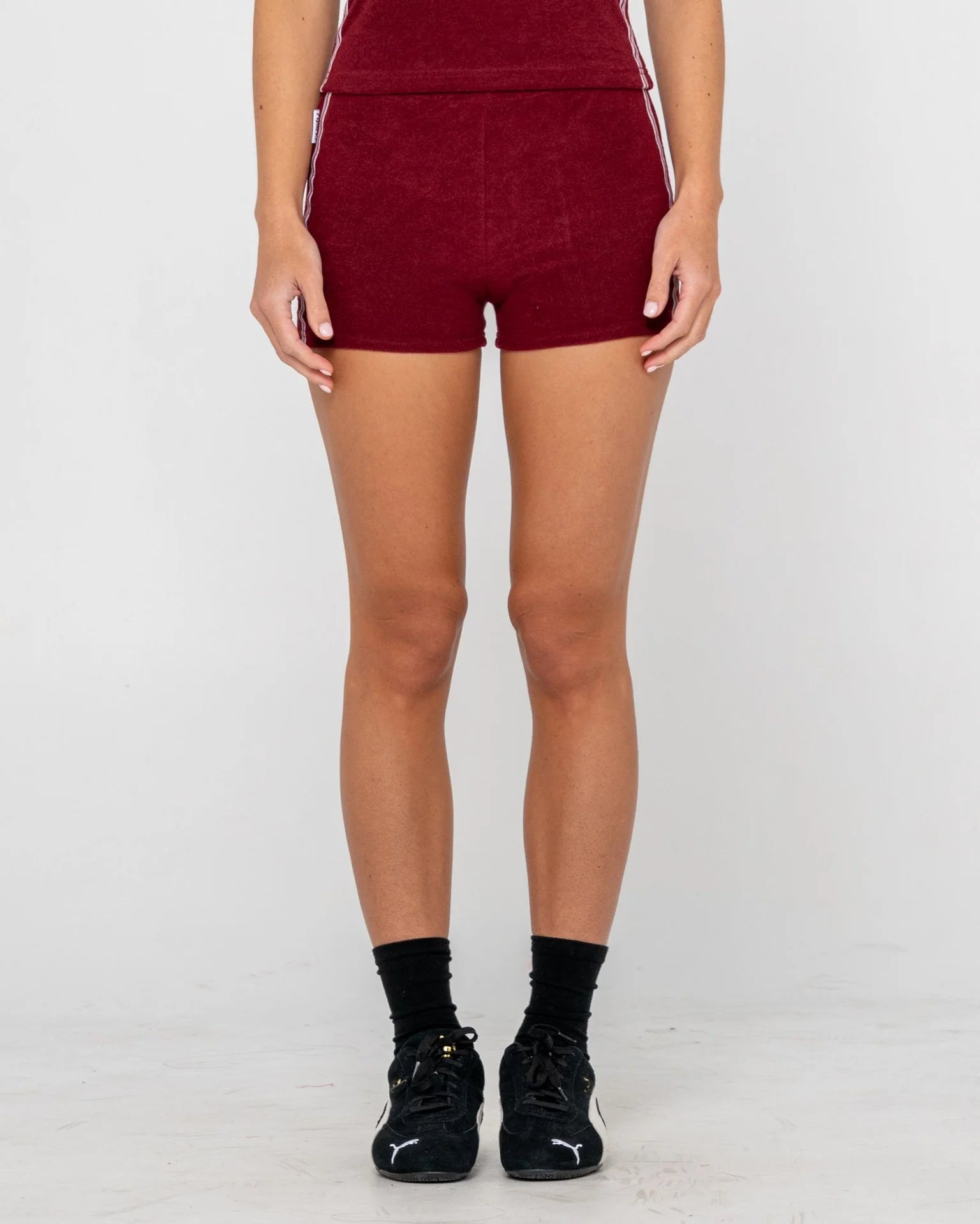 Rusty Lamar Towelling Booty Short