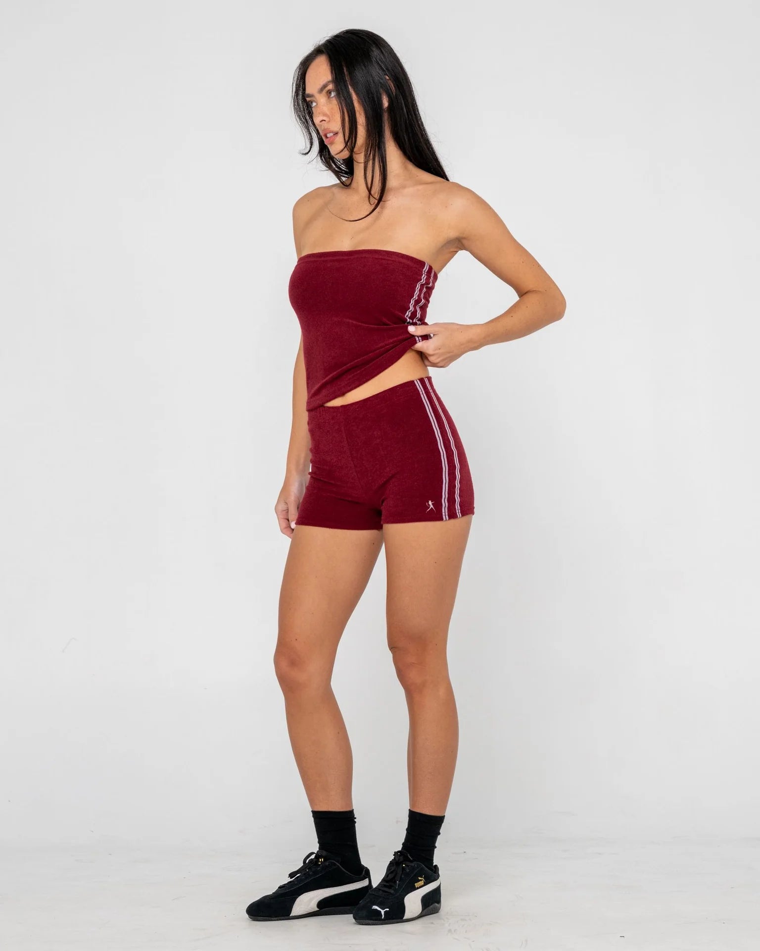 Rusty Lamar Towelling Booty Short