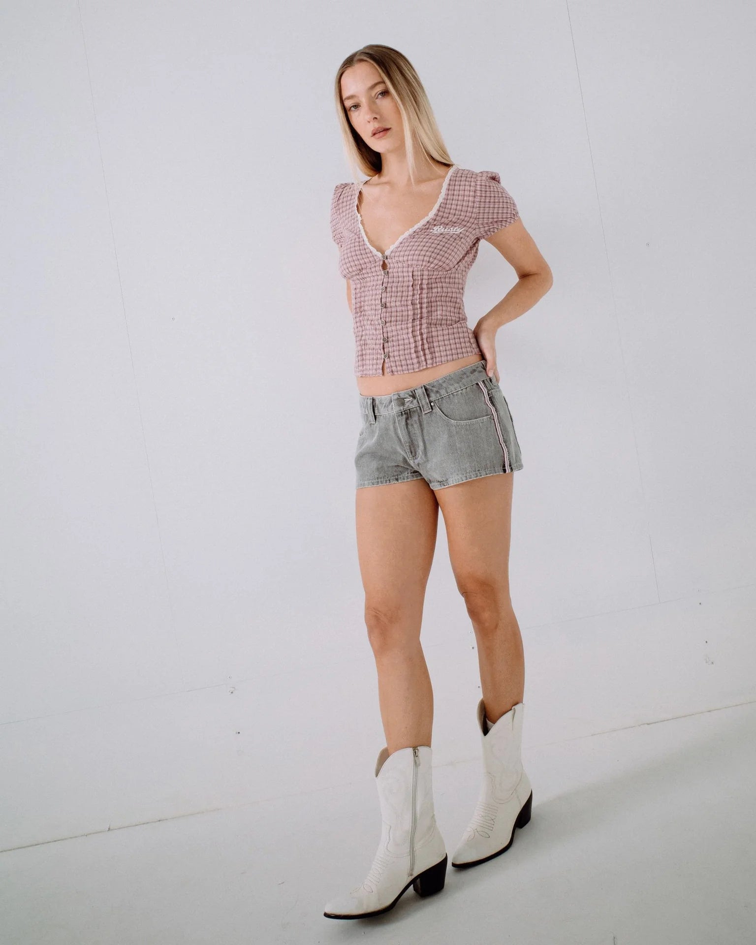 Rusty Flip Mommy Denim Micro Short