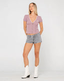 Rusty Flip Mommy Denim Micro Short