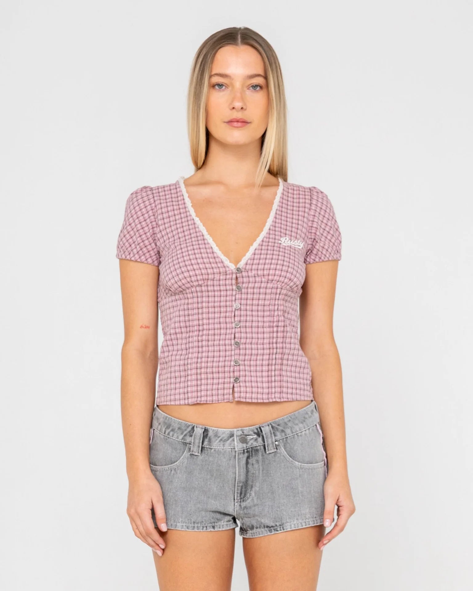 Rusty Peggy Sue Button Down Blouse