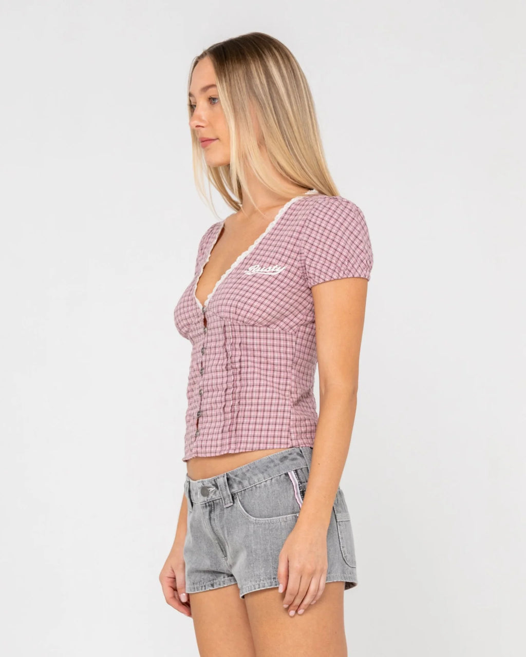 Rusty Peggy Sue Button Down Blouse