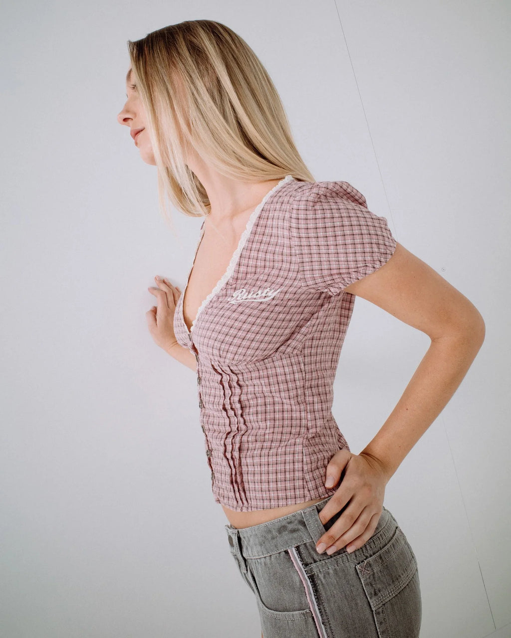 Rusty Peggy Sue Button Down Blouse