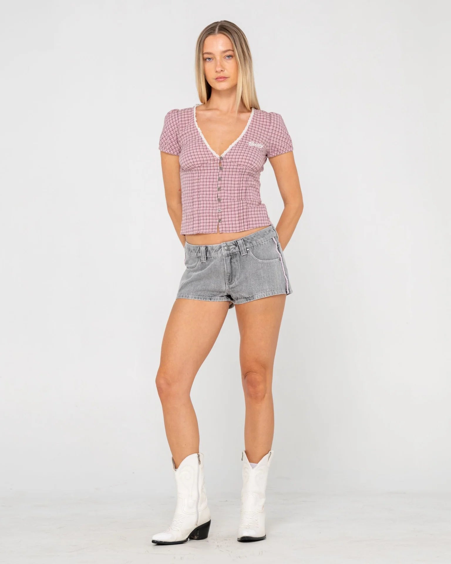 Rusty Peggy Sue Button Down Blouse