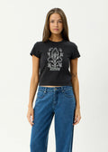 Afends Good Nature Recycled Baby Tee Stone Black