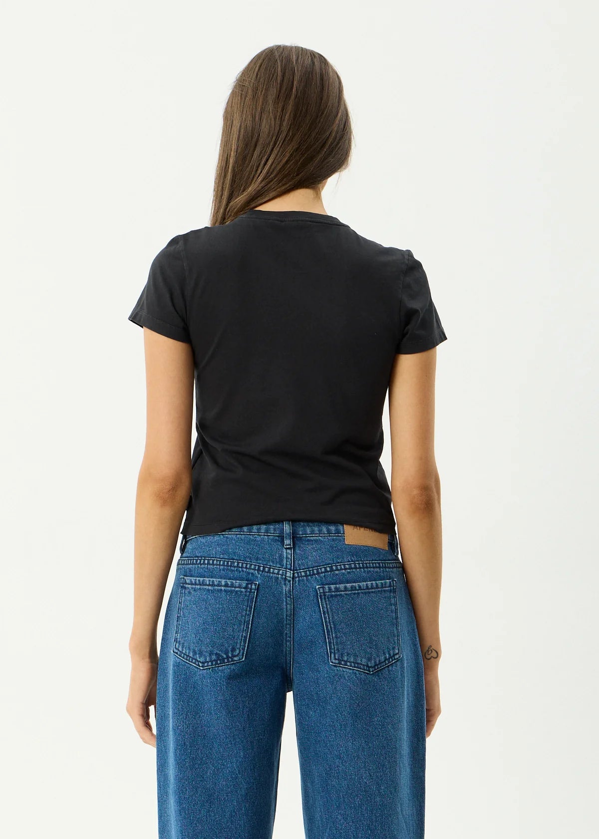 Afends Good Nature Recycled Baby Tee Stone Black