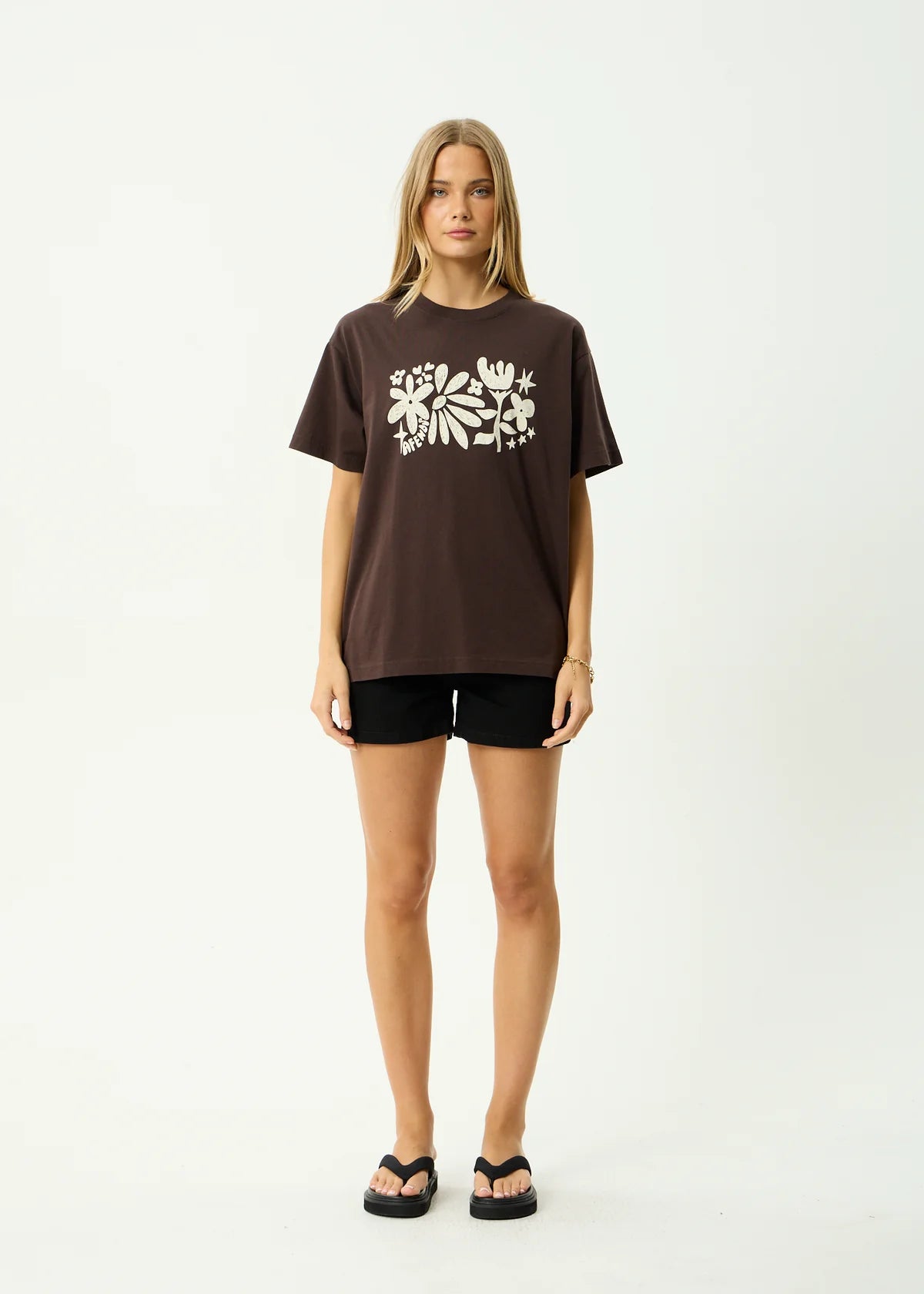 Afends Garden Variety Recycled Oversized Tee Coffee