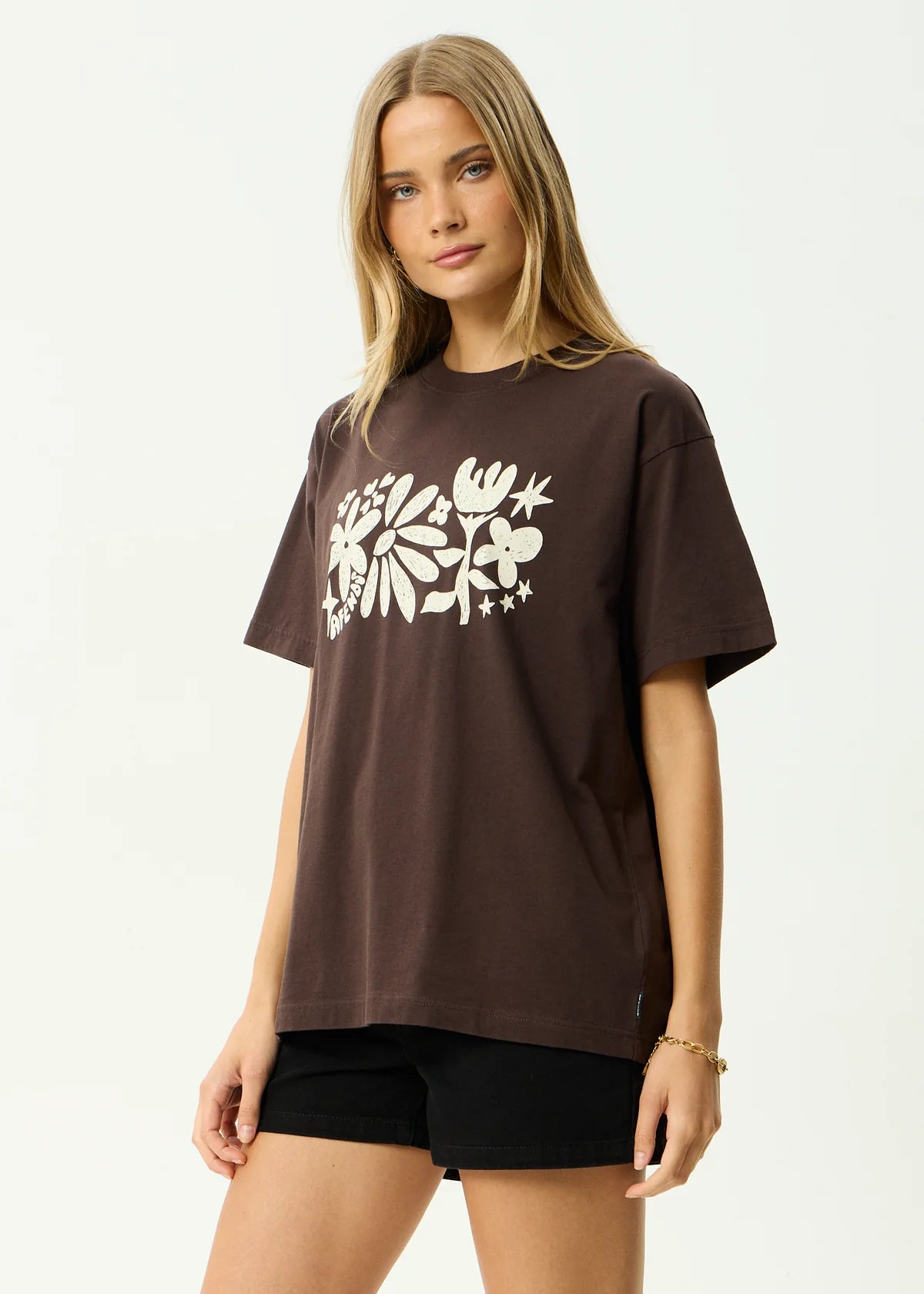 Afends Garden Variety Recycled Oversized Tee Coffee