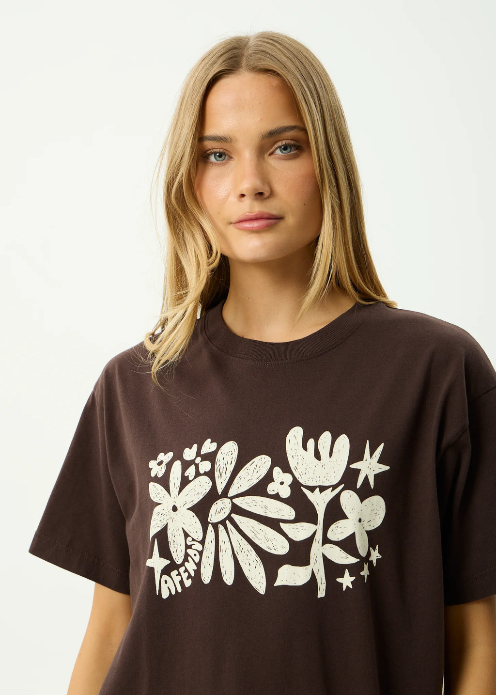 Afends Garden Variety Recycled Oversized Tee Coffee