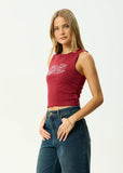 Afends Garden Variety Recycled Tank Burgundy