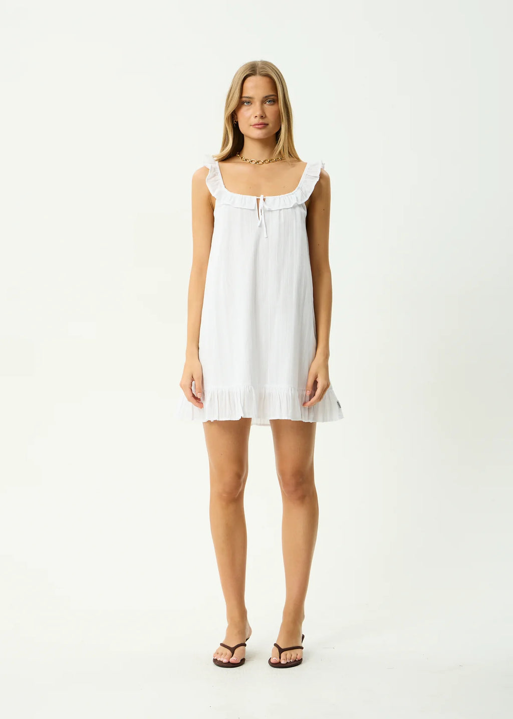 Afends Aquarius Mini Dress White