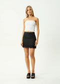 Afends Sinclair Cupro Mini Skirt Black