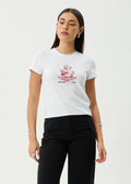 Afends Flower Patch Recycled Baby Tee - White
