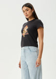 Afends Hellcat Baby Tee - Stone Black