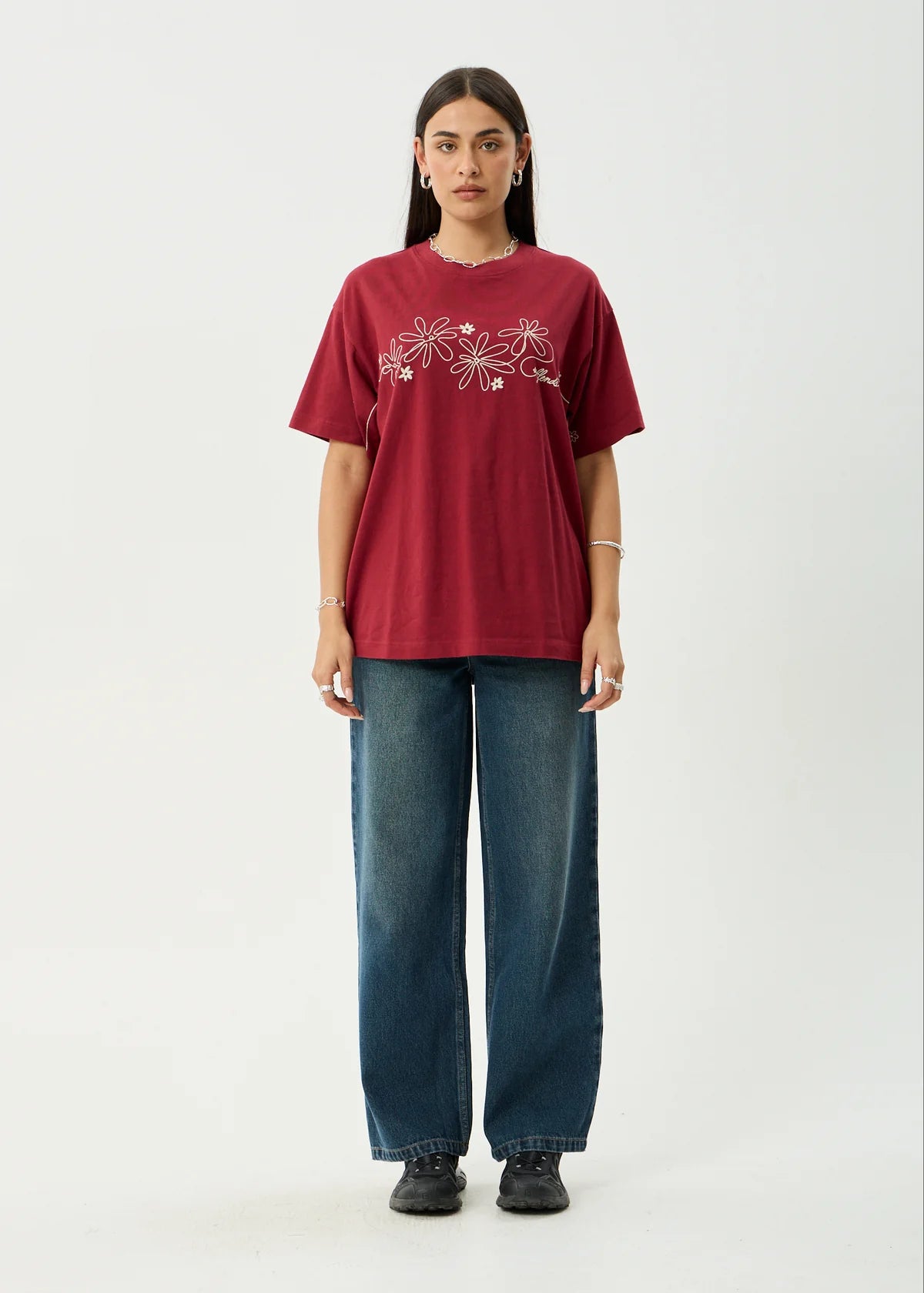 Afends Locket Recycled Oversized Tee - Ketchup