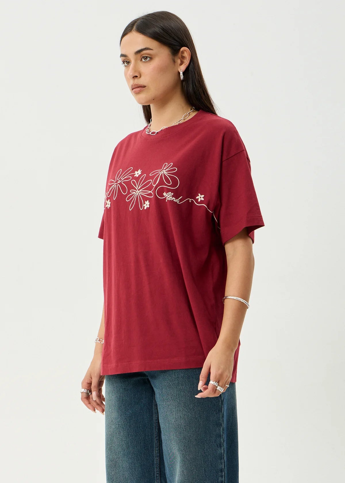 Afends Locket Recycled Oversized Tee - Ketchup