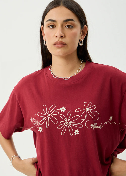 Afends Locket Recycled Oversized Tee - Ketchup