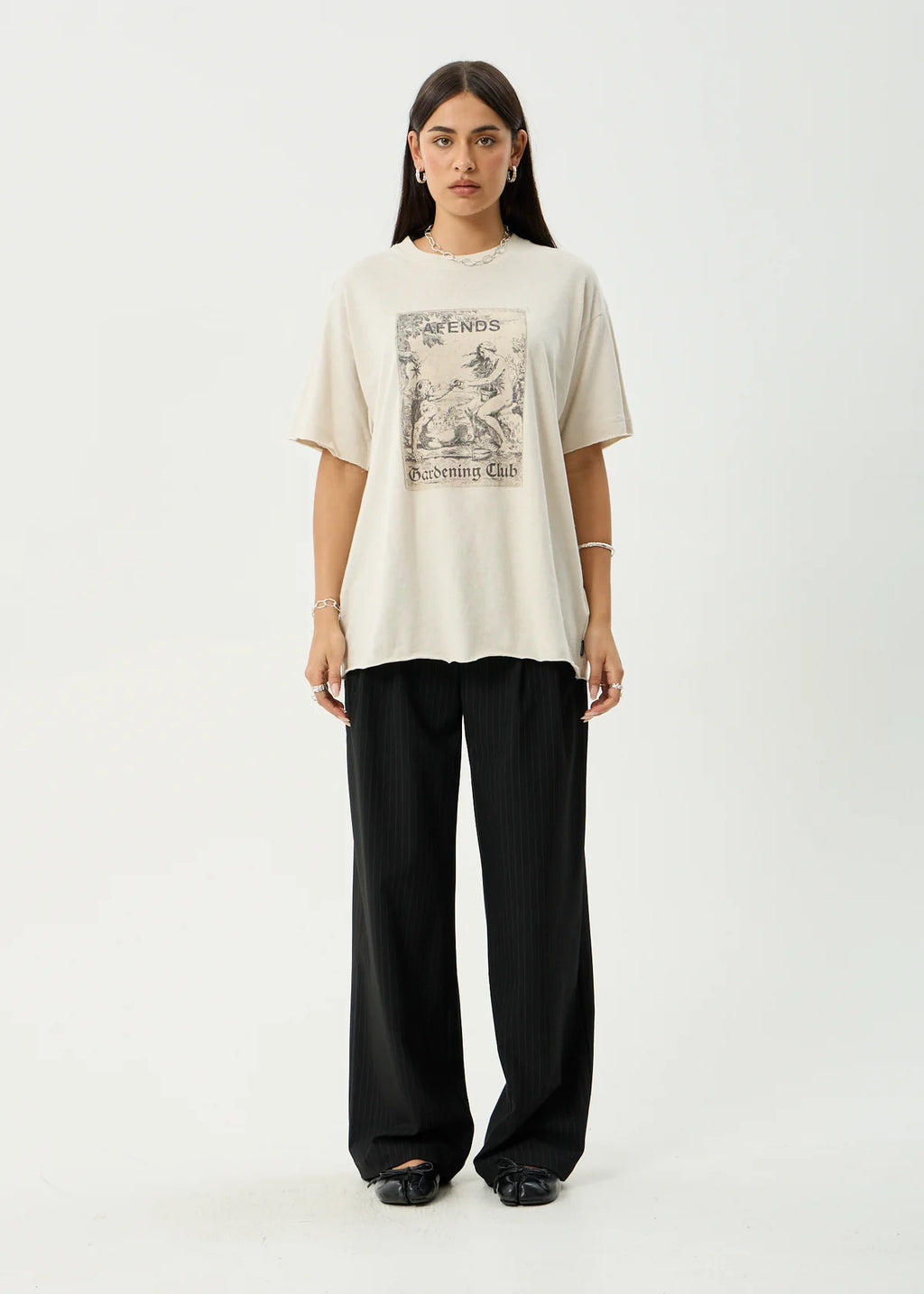 Afends Temptation Hemp Oversized Tee - Moonbeam