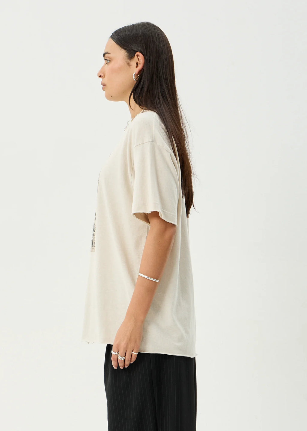 Afends Temptation Hemp Oversized Tee - Moonbeam