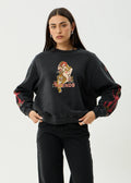 Afends Hellcat Recycled Crew Neck - Stone Black