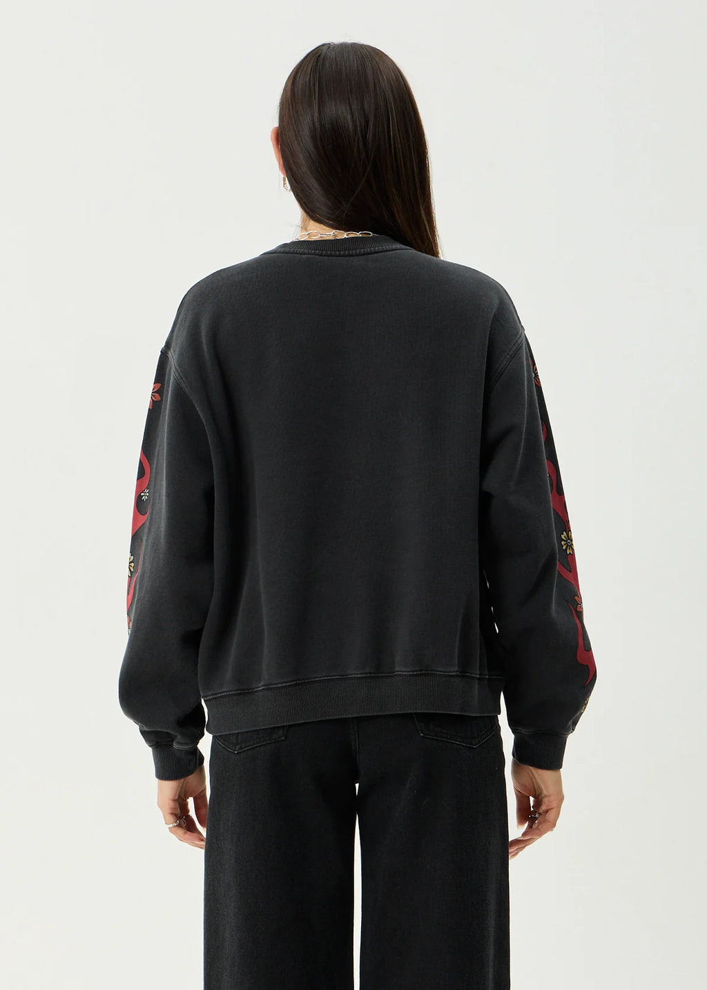 Afends Hellcat Recycled Crew Neck - Stone Black