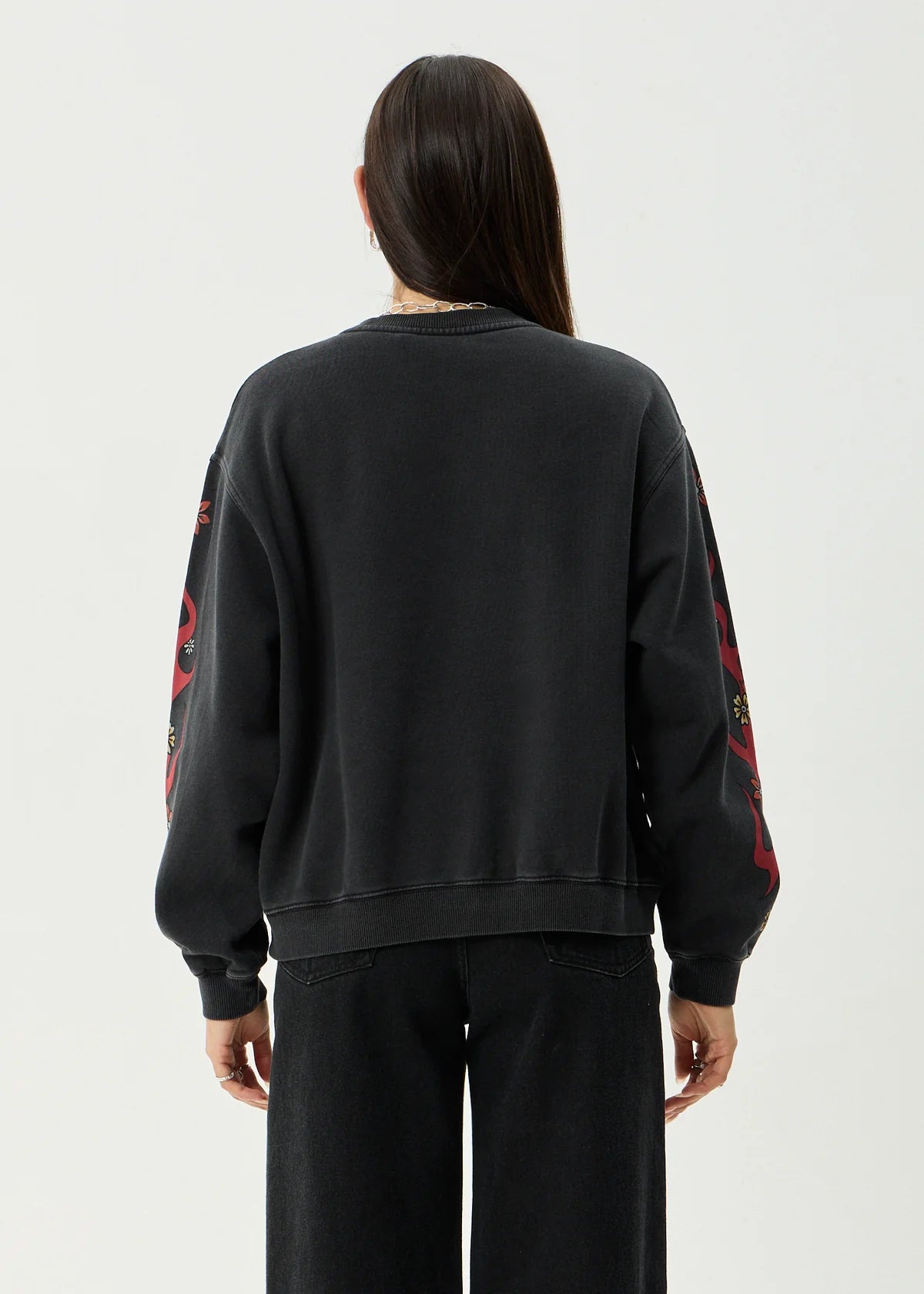 Afends Hellcat Recycled Crew Neck - Stone Black