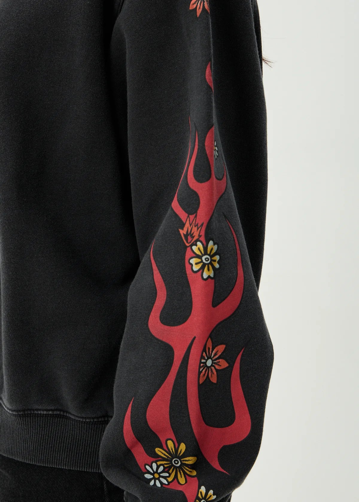 Afends Hellcat Recycled Crew Neck - Stone Black