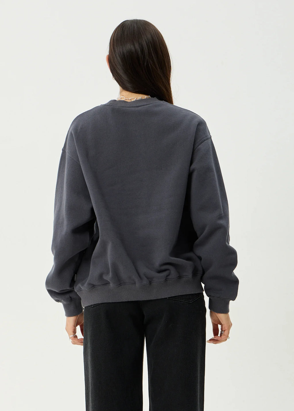 Afends Locket  Recycled Crew Neck - Charcoal