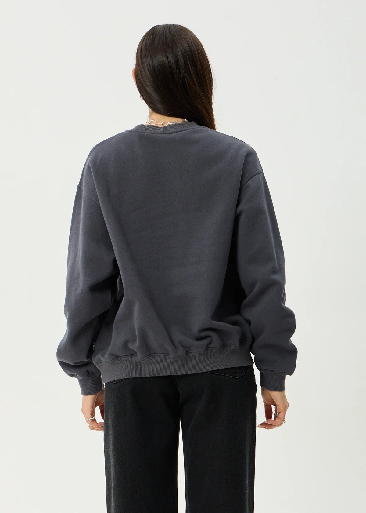 Afends Locket  Recycled Crew Neck - Charcoal