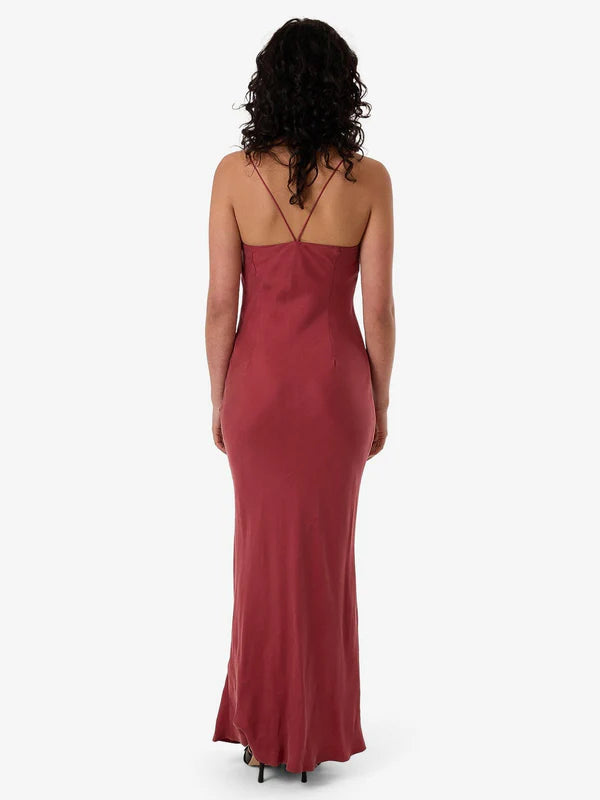 Thrills Blair Bias Slip Dress Cabernet