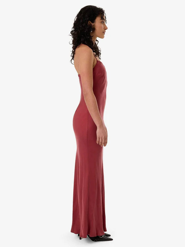 Thrills Blair Bias Slip Dress Cabernet