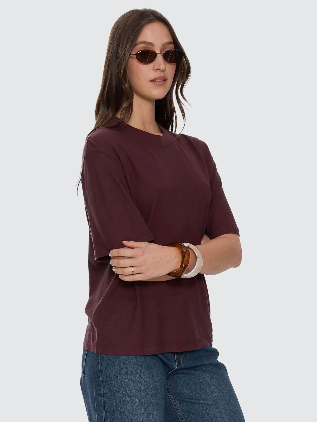 Thrills Hemp Square Tee Bitter Chocolate