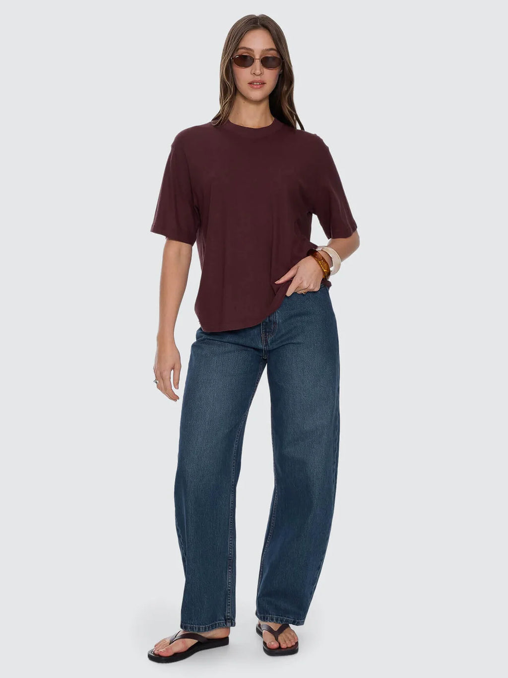 Thrills Hemp Square Tee Bitter Chocolate