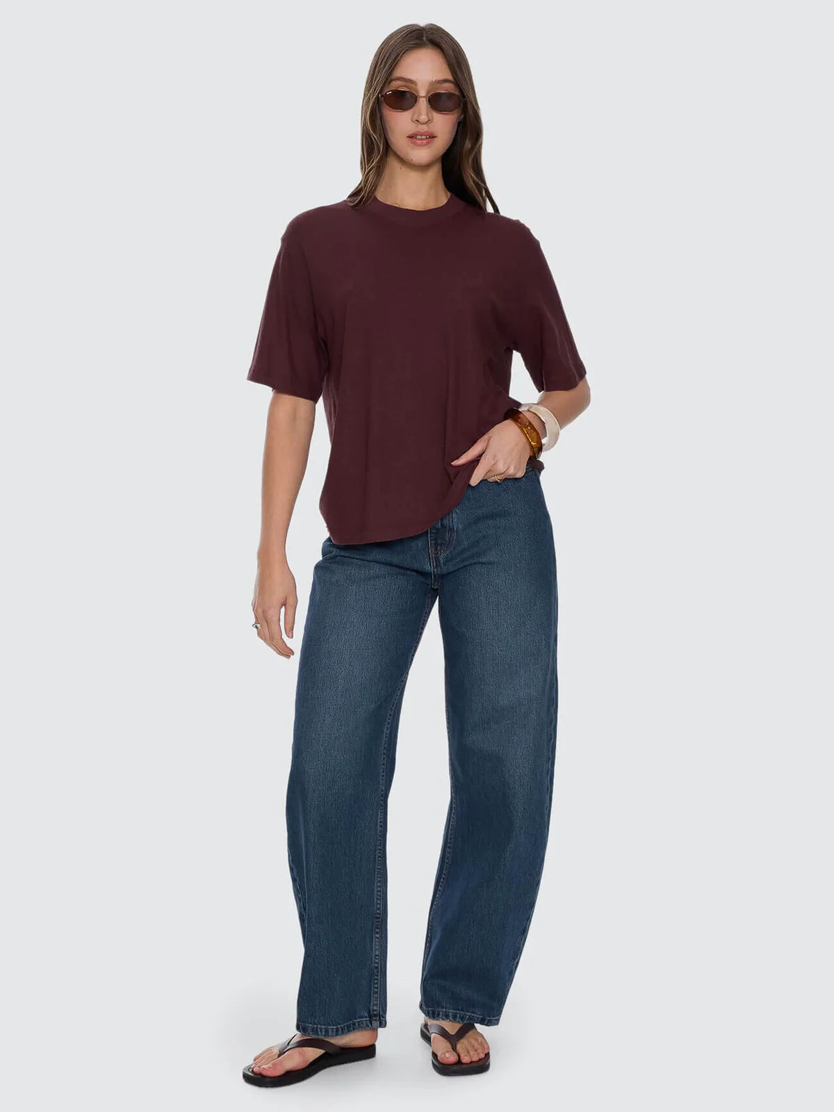 Thrills Hemp Square Tee Bitter Chocolate