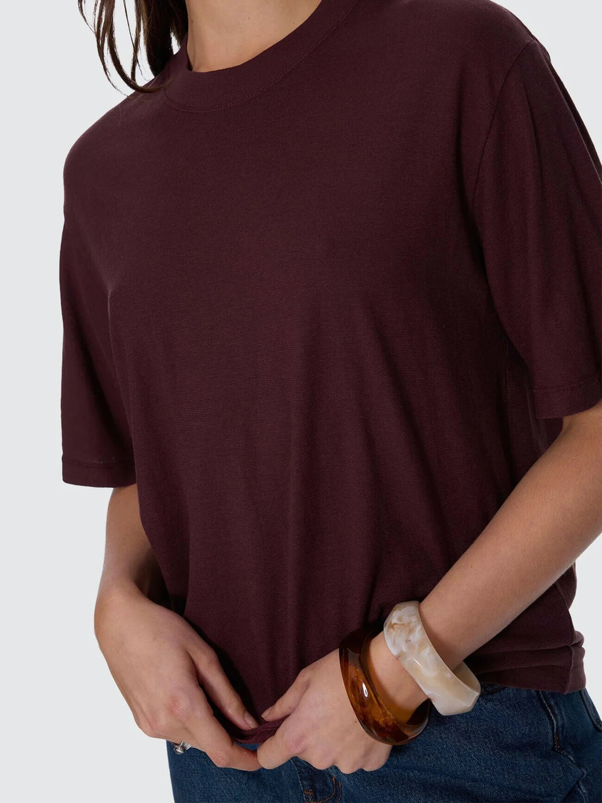 Thrills Hemp Square Tee Bitter Chocolate
