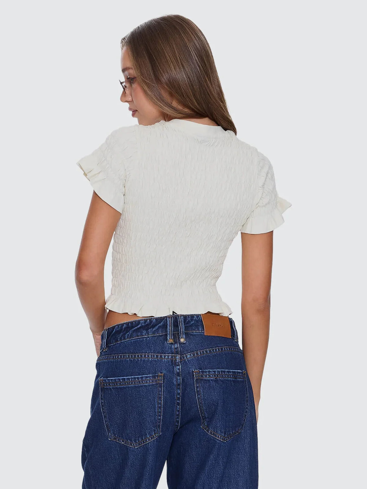 Thrills Against All Odds Shirred Tee Butter Cream